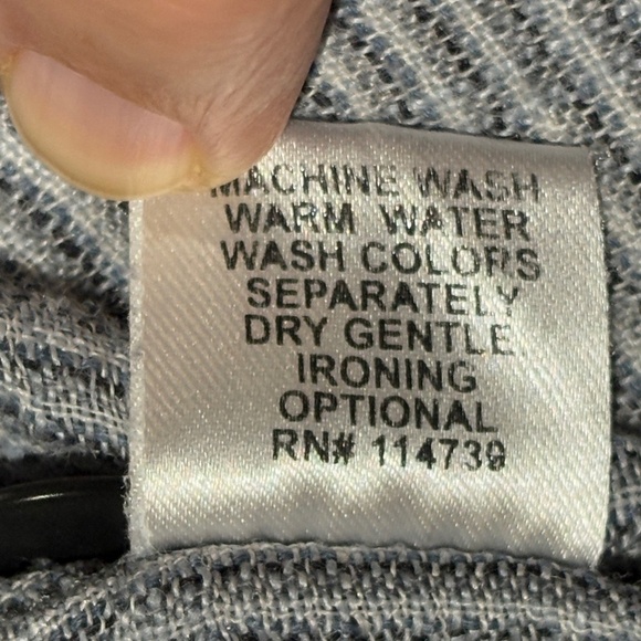 Flax Women V-Neck Collared ButtonDown Linen Top Sz L Blue Lagenlook Coast Beach - Picture 7 of 13